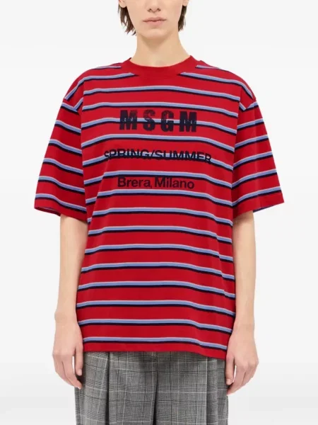 Tricou Msgm cu dungi roșu