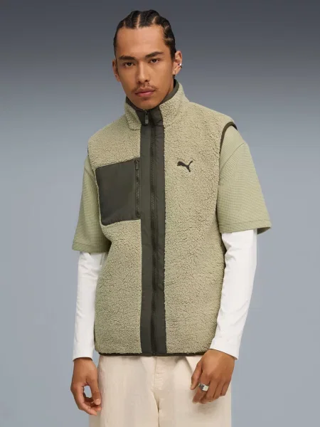 Утепленный жилет Puma зеленый
