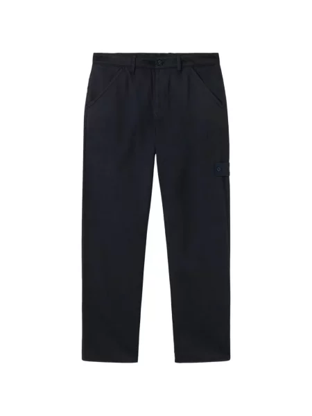 Pantaloni chino Stone Island de lână cu strasuri negru