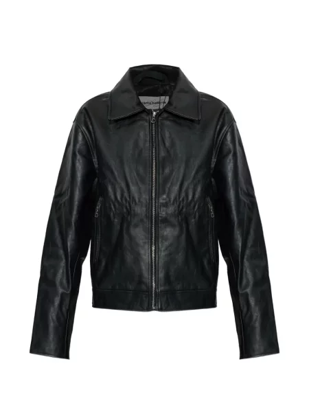 Geanta de piele Carne Bollente cu broderie negru