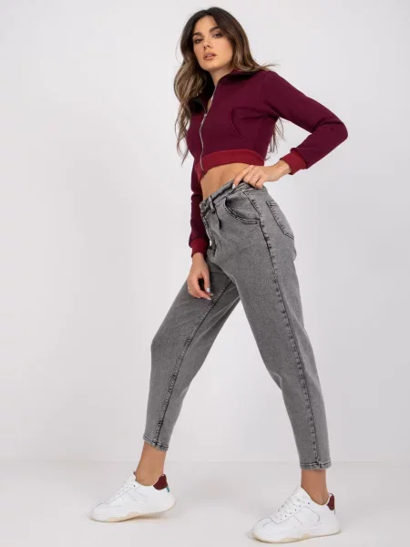 Pantaloni Fashionhunters gri