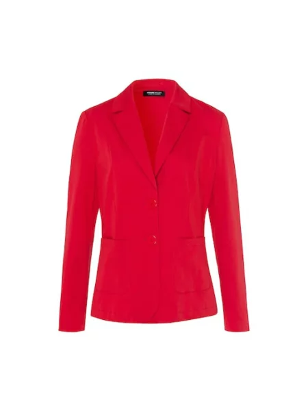 Marynarka Frank Walder w jednolitym kolorze klasyczna dwurzędowa czerwona