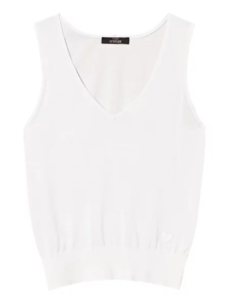 Dzianinowa kamizelka Twinset biała