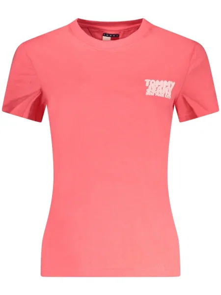 Tricou Tommy Hilfiger scurt roz