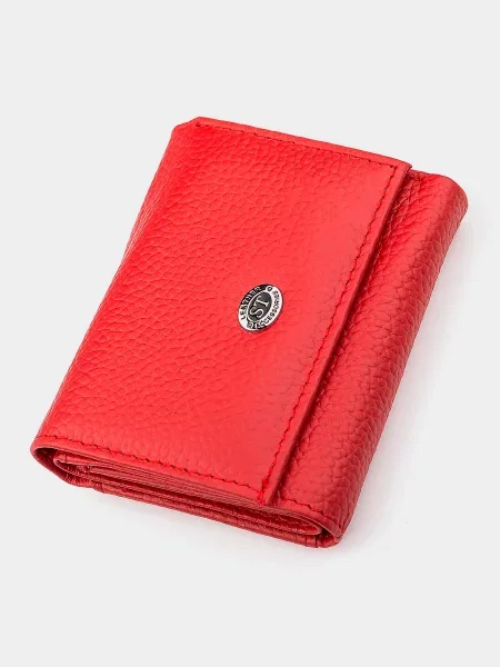 Кожаный кошелек St Leather Accessories красный