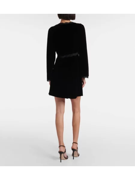 Rochie Rixo de catifea negru