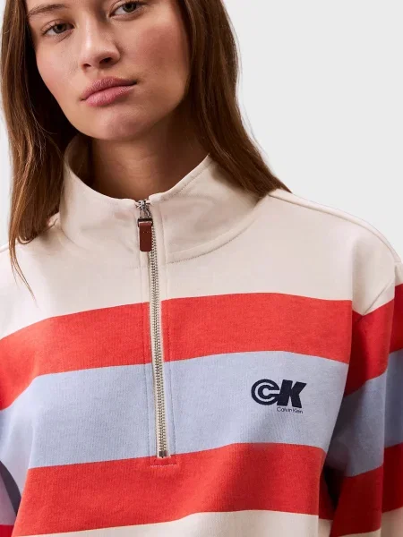Спортивна кофта Calvin Klein Jeans з джерсі бежева