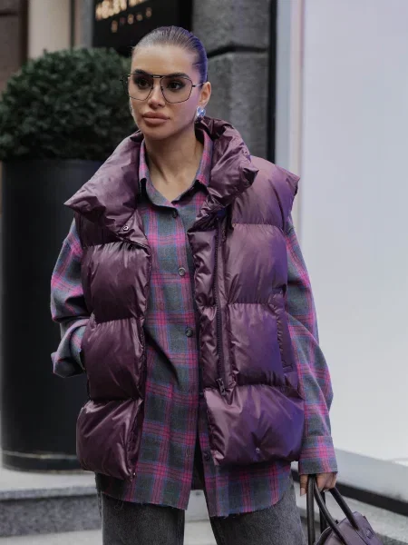 Жилет з утеплювачем Jadone Fashion Zhylet_Soft_marsal бордовий