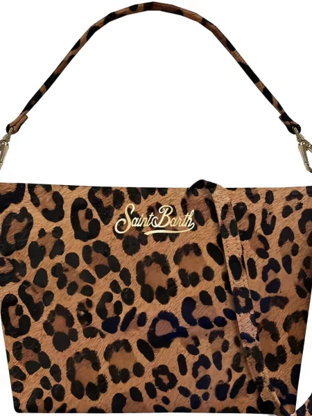 Geantă Mc2 Saint Barth cu imagine cu model leopard maro