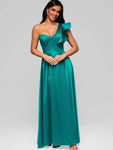 Rochie de seară Edoti de costum turcoaz