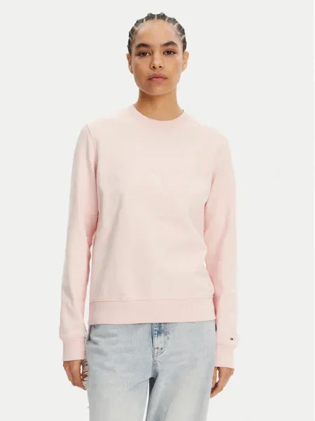 Tommy Jeans Bluză Tonal Crest roz