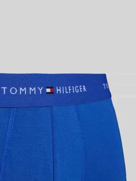 Obcisłe bokserki z mieszanki bawełny w zestawie 3 szt. Tommy Hilfiger niebieskie
