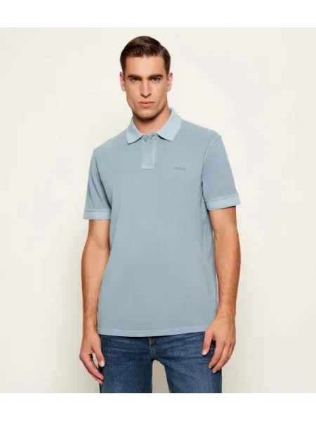 Tricou polo Boss Orange albastru