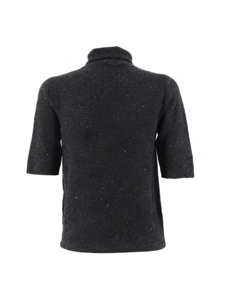 Sweter z golfem Antonelli Firenze wełniany szary
