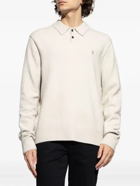 Tricou polo Allsaints cu broderie