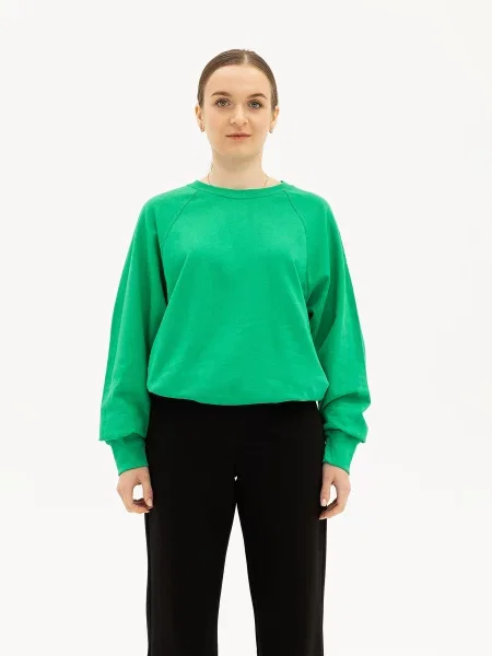 Кофти та светри Fruit of the loom Lightweight raglan sweat світло-зелений бавовна/поліестер зелений