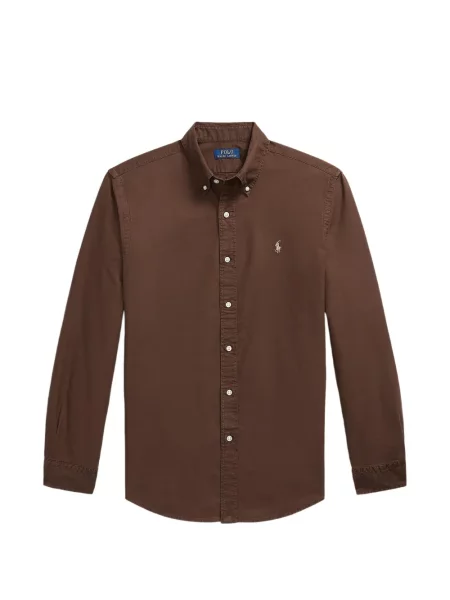 Mănuși Polo Ralph Lauren cu autograf cu cordon din satin maro