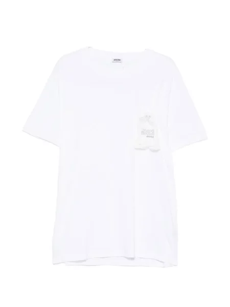 Tricou Moschino cu imagine cu cordon alb