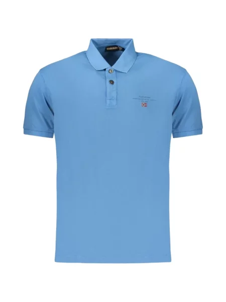 Scurt tricou polo Napapijri cu imagine albastru