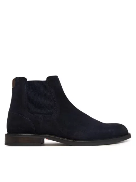 Tommy Hilfiger Ghete Jodhpur Corporate Dressy Suede Chelsea Bleumarin