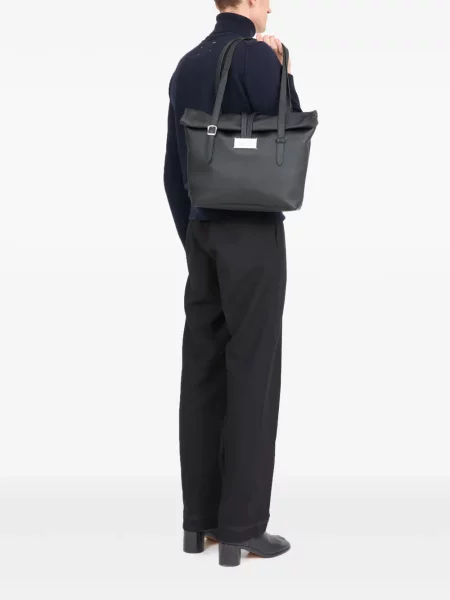 Iš natūralios odos odinė rankinė Maison Margiela juoda