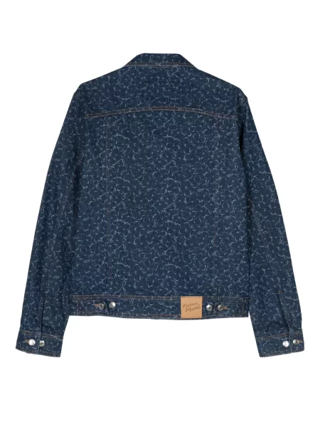 Džínová bunda Maison Kitsuné modrá