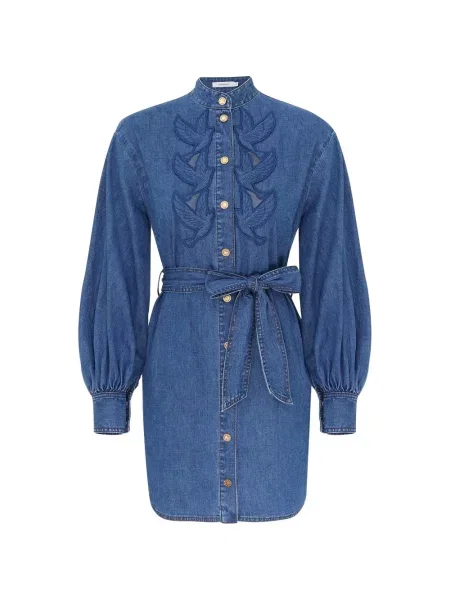 Rochie mini Zimmermann cu aplicații de costum albastru
