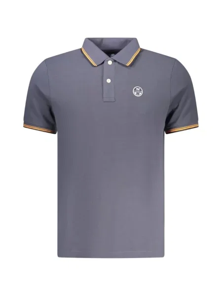 Tricou polo North Sails cu autograf albastru