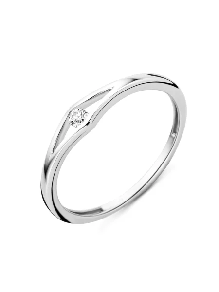 DIAMANT LETERNEL Prsten Ring aus Weißgold mit Diamant srebro