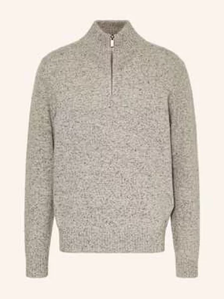 Strokesman's Sweter Typu Troyer grau szary