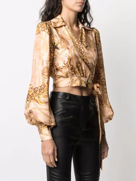 Hedvábná zavinovací halenka Philipp Plein
