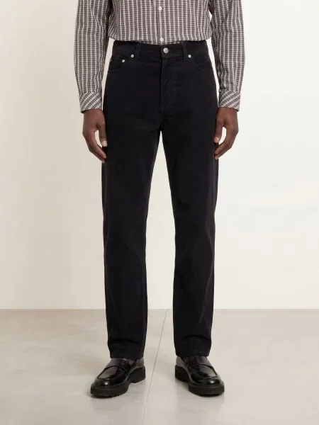 Samsøe Samsøe Kordové Kalhoty Saeddie Regular Fit black černé