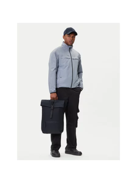 Plecak miejski Rains Rucksack Rolltop 17 l navy niebieski
