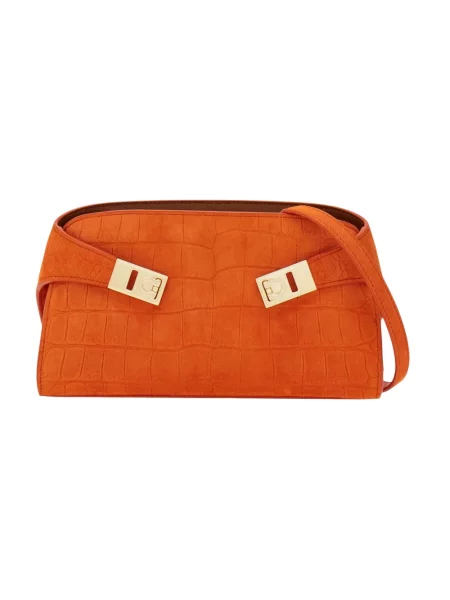 Mała mały torebka Ferragamo zamszowa brązowa