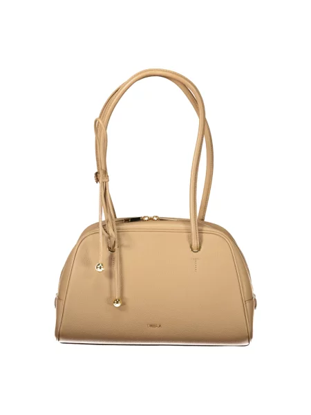 Furla Torebka Poppy M Shoulder Bag Beżowy brązowa