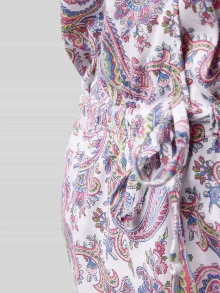 Piżama z kołnierzykiem typu resort Lauren Ralph Lauren biała
