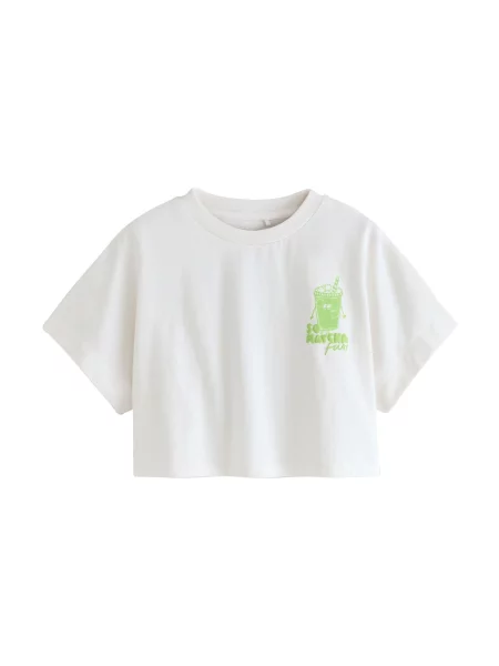 Next Tricou verde măr alb