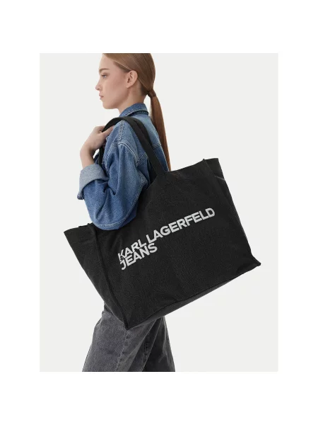 Shopper torbica Karl Lagerfeld Jeans črna