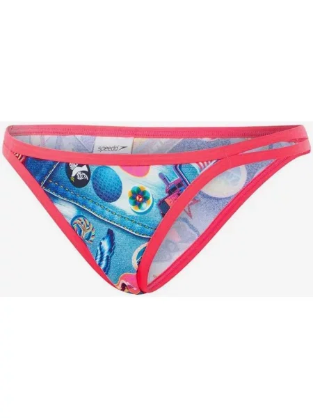 Speedo Retro Pop String dół od bikini niebiesko-czerwony 32 czerwone