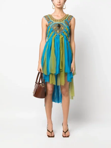 Μίντι φόρεμα Alberta Ferretti μπλε
