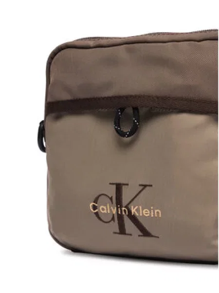 Crossover torbica Calvin Klein Bold Clrblk Square Crossobdy smeđa