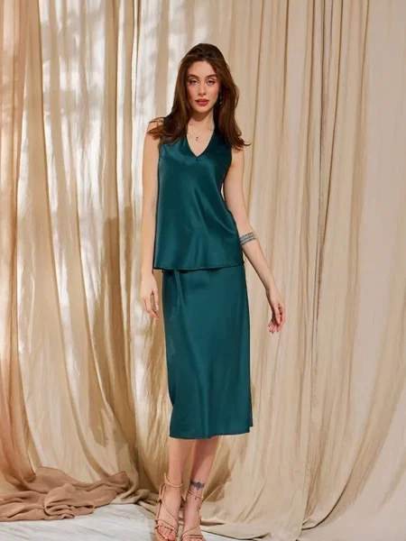 Блуза TrikoBakh смарагдовий шовк