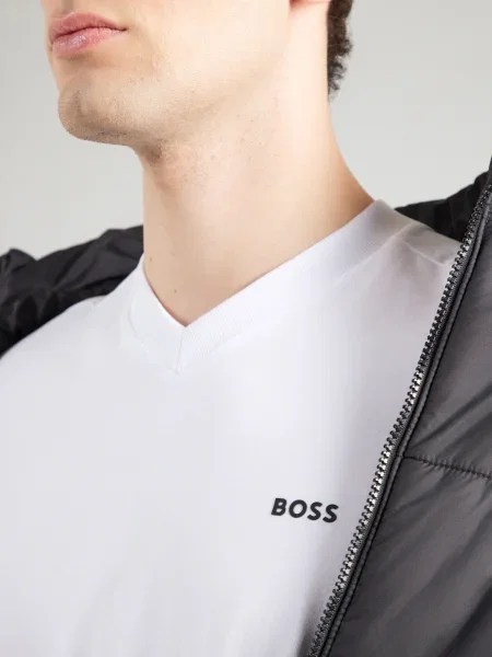 BOSS Tricou negru alb