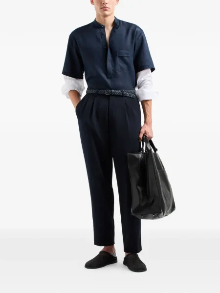 Kalhoty Giorgio Armani modré