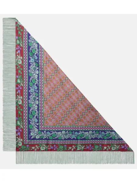 Fular La Doublej cu franjuri de mătase