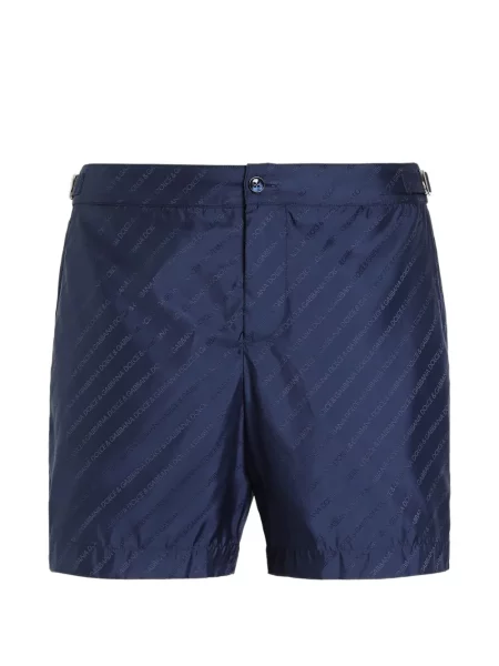Boxeri Dolce & Gabbana din jacard cu autograf albastru