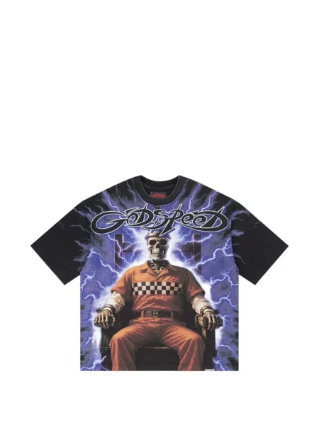 Tricou Godspeed cu imagine negru