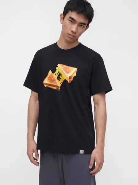 Carhartt WIP Tričko koňaková / medová čierna