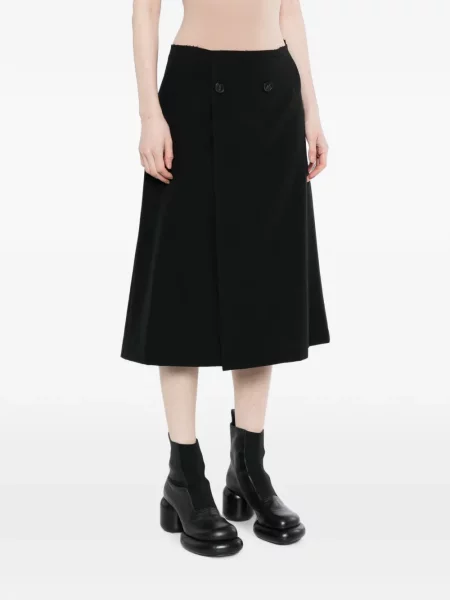 Fustă midi Mm6 Maison Margiela negru
