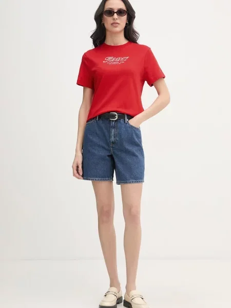 Tommy Hilfiger Tricou Logo Interlock roșu